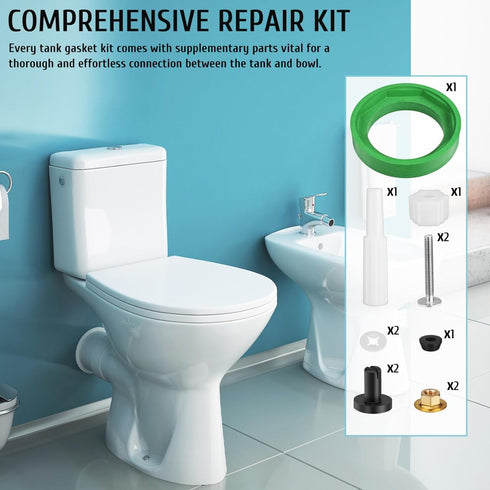 OSALADI Universal Toilet Tank to Bowl Repair Kit - Gasket Kit Inside Tank Toilet Repair Kit, Tank Sealing Replacement