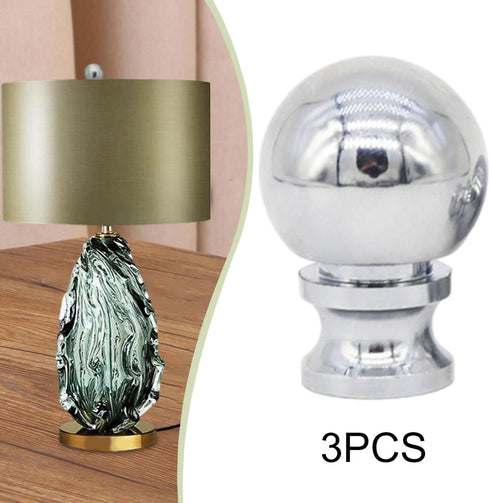 Simhoa 3 Pieces Lamp Finials Lamp Shade Toppers Nut Decoration,Aluminum Alloy,Oil Rubbed,DIY Ball Knob Screw Cap