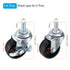 1.5 Inch M8 (2 2 PATIKIL Stem Casters Wheels, Wire Shelf Caster Threaded Swivel Wheels for Furniture Wire Shelving