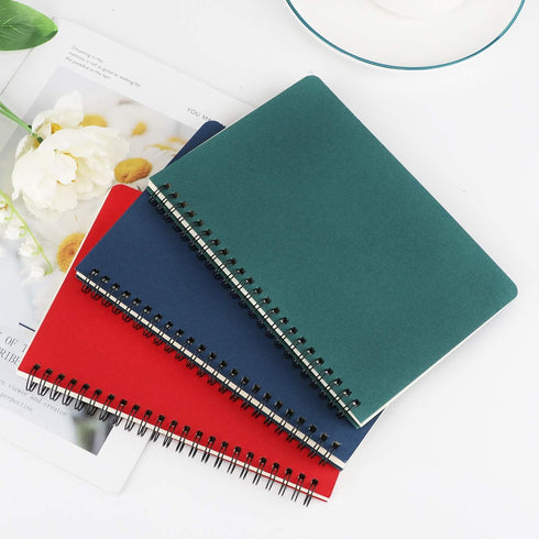 EUSOAR Spiral Lined Notebook, A5 3 Packs, 5.5"X8.3", 120 Pages Lined Travel Writing Notebooks Journal