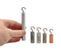 EISCO 5pc Hooked Metal Cylinders Set - Copper, Tin, Aluminum, Zinc, Stainless Steel - for Density Investigation, Specific Gravity & Specific Heat Experiments