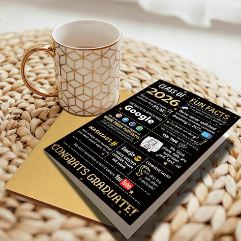 RPJIEKINXU 2026 2026 Graduation Card, Funny High School & College Graduation Card for Son Daughter Grandson