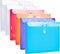 FANWU Plastic Letter Size Envelopes with Button & String Tie Closure, Clear Poly Reusable File Folders for Office