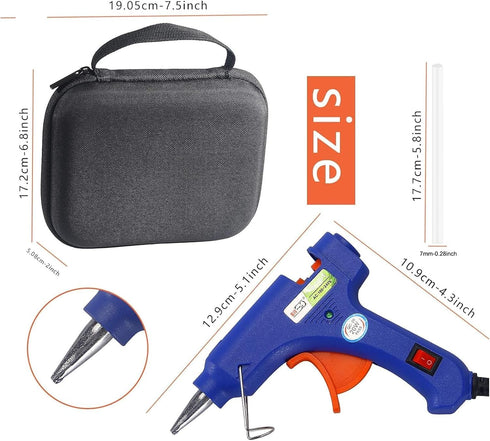 Set, 20 Glue Gun and Sticks Hot Melt Glue Gun Mini for Crafts with Pcs Glue Sticks, Small Hot Glue Guns with Hardshell