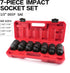 TONYNOL 1/2 Inch Set, 6-Point, SAE(1/2 1-3/8"to1-3/4"), 7 Set, Drive Deep Impact Socket Drive PCS, Cr-Mo, Heavy Duty