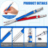2 Pcs Welders Pencil with 48 PCS Round Refills, Mechanical Pencils for Metal Welding Marker