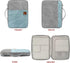 Mygreen Zipper Portfolio Organizer A4 Note Pouch, Waterproof Document Bags, Grey and Light Blue