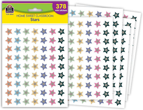 Teacher Created Resources Home Sweet Classroom Stars Mini Stickers, Pack of 378