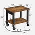 TUTOTAK 2 PS01BB001 Tier Printer Stand, Rolling Printer Cart with Power Outlets and USB Ports, Mobile Printer Table