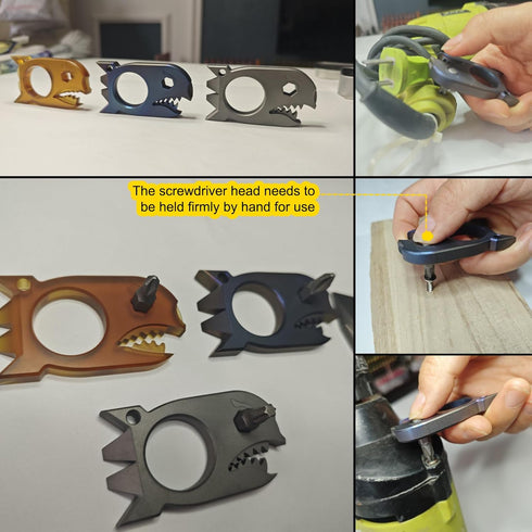 EDC Pry Bar with Bottle Opener Wrench Titanium Prybar Multi Tool Shark Pocket Crowbar - Your Versatile Companion