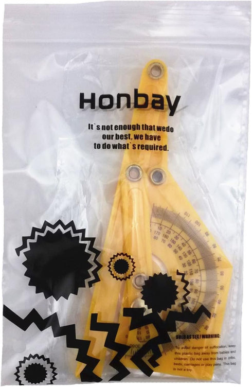 Honbay 1pc Plastic Protractor - Angle Finder Measure Arm Ruler Gauge Tool