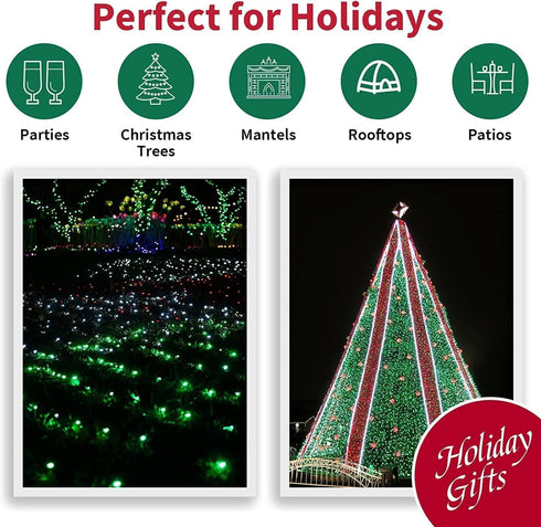 Decorations,300Lights 63.8ft(2pk 150L) LAMPHOME St. Patrick's Day Mini String Lights,Green st Patricks Day Tree