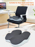 Slow Rebound Memory Foam Seat Cushion - Office Chair Cushion for Coccyx & Lower Back Pain Relief, Ideal for Travel