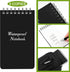 Eaasty 5 Pcs Waterproof Notebook Tactical 3 x 5 Inch Pocket Notebook with Metal Weatherproof Pen and Fabric Cover for Outdoor Activities Recording (Black)