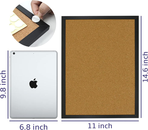 OWLKELA 14.6 X 11 Inch Cork Board Bulletin Board, Wall-Mounted Presentation, Message Notice Pin Board, Perfect for Office & Home Decor, School, Cubicle by OWLKELA