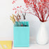 Koqye Teal Pen Holder, Decorative Acrylic Makeup Brush Holder, Desk Organizer for Home Office and School