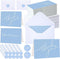Supervitae 100 Pack Light Blue Thank You Cards Bulk with Envelopes and Stickers