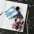 WAVEYU Pen Holder for Desk, Cute Floral Makeup Brush Holder, Durable Ceramic Flower Design Desk Pencil Organizer