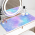 QIYI Multifunctional Office Desk Pad, Water-Resistant PU Leather Mouse Pad, Large Desk Organizer Mat, Mermaid Scales
