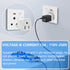 South Africa Travel Plug Adapter, 3 Prong Safe Grounded USA to Type M for Botswana, Nepal, Pakistan, Namibia, White