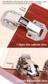 4-Pack Hidden Hinges for Cabinet Doors, Concealed Surface Mount Hinges for Frameless Cabinets