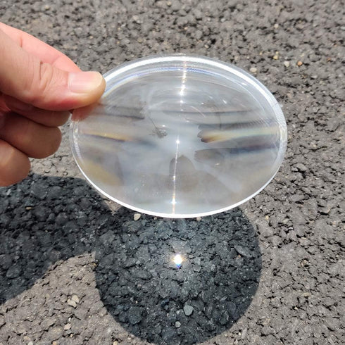 100mm (4''), 100mm, 100mm) Fresnel Lens Magnifier, Diameter Focal Length Acrylic Lens (not Glass), for Physics