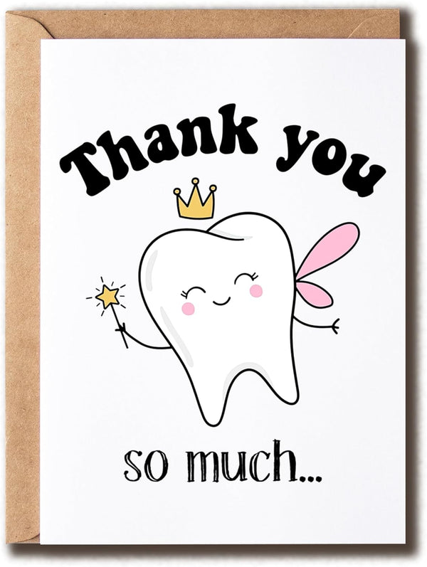 SNMDesigns Dental Thank You Card - Thank You So Much - Cute Tooth