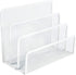 VANRA Metal Letter Tray, White - Letter Rack with 3 Compartments, Desk Organizer for School and Office