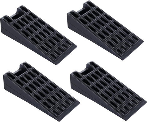 Door Stopper 4 Pack, Flexible Rubber Wedge Holder for DIY Furniture Levelers in Home, Office, School, and Factory
