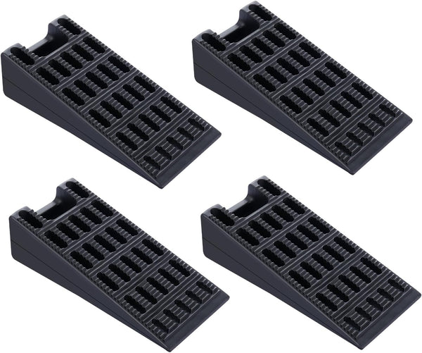 Door Stopper 4 Pack, Flexible Rubber Wedge Holder for DIY Furniture Levelers in Home, Office, School, and Factory
