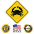 18x18 Inches, 3M Reflective.063 Crab Crossing Sign, AEGP Aluminum, Fade Resistant, Made in USA