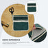 Ciieeo Garden Kneeler Seat Tool Bag Large Green Striped Gardening Pouch with Multiple Storage Pockets for Outdoor
