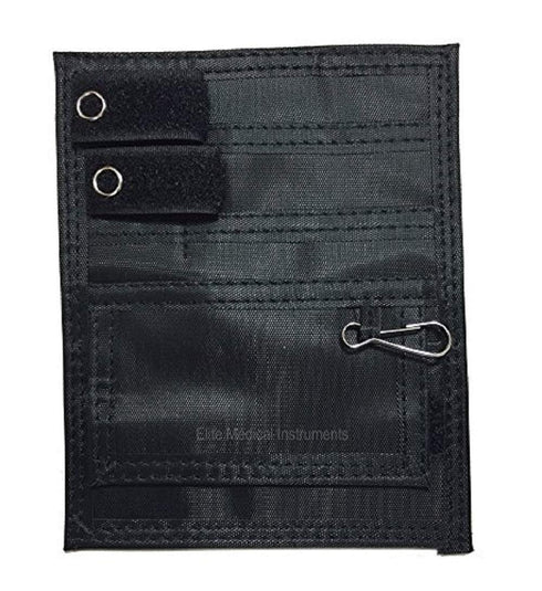 Elite Medical Instruments EAO-314-B EMI Nylon 5 Pocket Nurse Scrub Organizer, Black