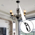 Zelphvt 4 Set 1/8 Inch IP Lighting Loops with Link Buckle Connectors Zinc Alloy Hook Rings for Light Fixture Chandelier