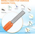 3PCS Garden Tool Sharpener, 2PCS Double-Sided Diamond Knife Sharpener and 1PCS Retractable Rod for Gardening
