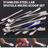 Keadic 17Pcs Stainless Steel Micro Sampling Spoon, Lab Spatulas Assortment Kit for Laboratory Reagent