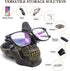 VIPbuy Skull Glasses Holder Stand with Storage Tray Novelty Eyeglass Holder Rack for Nightstand, Resin Skull Head