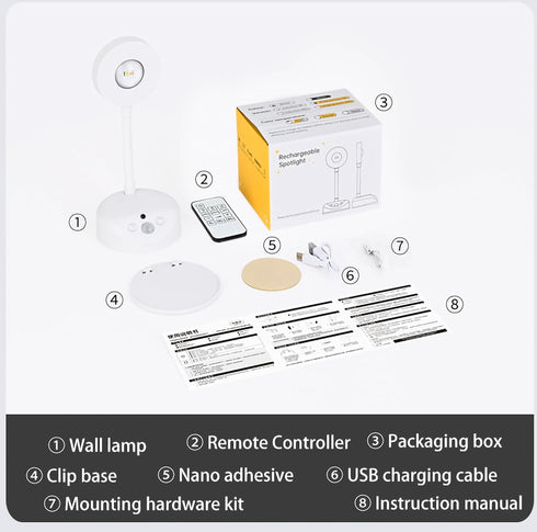 Generic 2200mAh Bulb 3 Dimmable 360 1 Cat's Eye Motion Sensor Picture Light, Spotlight Painting Light, LED Wall Sconce