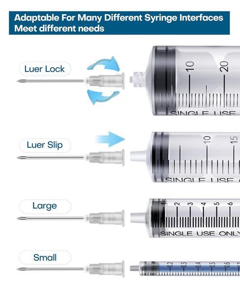 16G 32MM 100 Pack Disposable with Cap for Lab Supplies, Poultry, Pet, and Industrial Dispensing