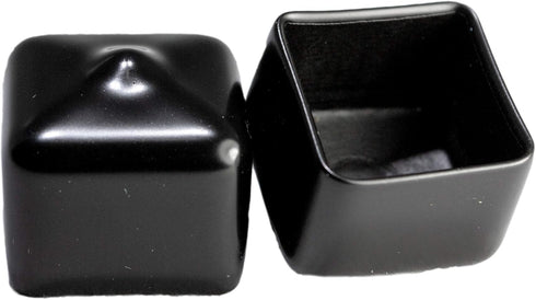 Made in USA Prescott Plastics 0.75" Square Vinyl Plug Insert (10 Pack), Black Flexible Rubber End Cap