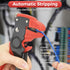 WGGE Automatic Wire Stripper and Cutter, 2 IN 1 Tool for 10-24 AWG Electrical Cable Stripping, Eagle Nose Pliers