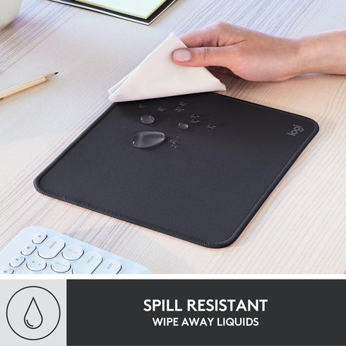 Logitech Mouse Pad - Studio Series, Anti-Slip Rubber Base, Easy Gliding, Graphite
