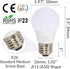 Simba Lighting A15 Refrigerator Light Bulbs, 2-Pack, 5W 40W Replacement, Waterproof, E26 Base, 5000K