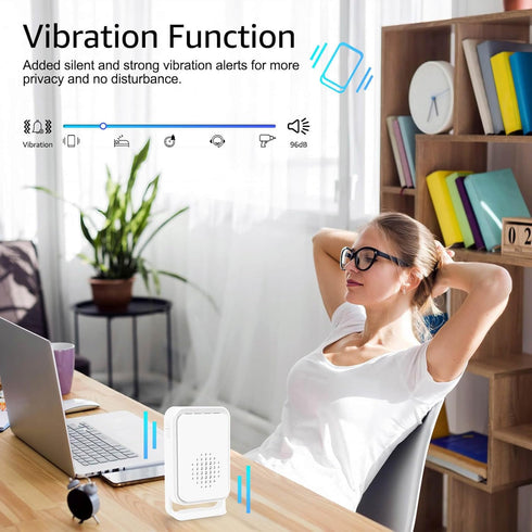greencycle 17Ringtone 4LED Wireless Motion Sensor Door Chime, Motion Sensor Alarm, Ring Door Alarm Sensor, Ring Motion