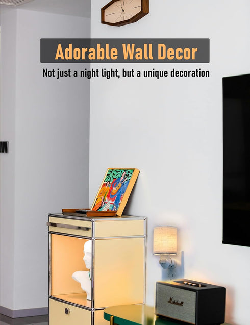 2-Pack Vintage Plug in Night Light with On Off Switch, Replaceable Blub LED Night Lights Plug into Wall Socket, Bright