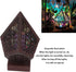 LEEZAD LED Star Projector, Colorful Retro Bohemian Wooden Star Sky Floor Projection Lamp, Night Light Projector