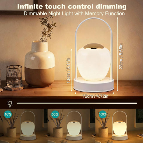 tables.Dimmable Touch lamp,night light for kids,lights rechargeable lights,suitable for bedroom desks,terraces,outdoor
