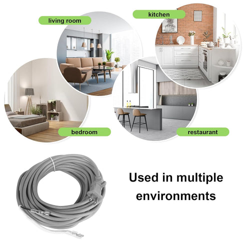 36ft Vacuum Cleaner Replacement Cord for Dyson DC33, DC41, DC65 Upright Vacuum Cleaner, AC Power Cord Polarized Plug