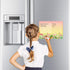 Kid’s Dry Erase Whiteboard Chore Chart, Removable Adhesive Decal with Fine-Tip Magnetic Marker, 9” x 12" (Tropical)