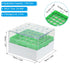 PATIKIL 25 Well Centrifuge Tube Freezer Storage Box, 2 Pcs Polypropylene Tube Rack for 1.8ML and 2.0ML Tubes Vials Samples, Green